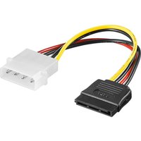 White and black Microconnect internal power cable 0.2 m with red, yellow, and black wires.