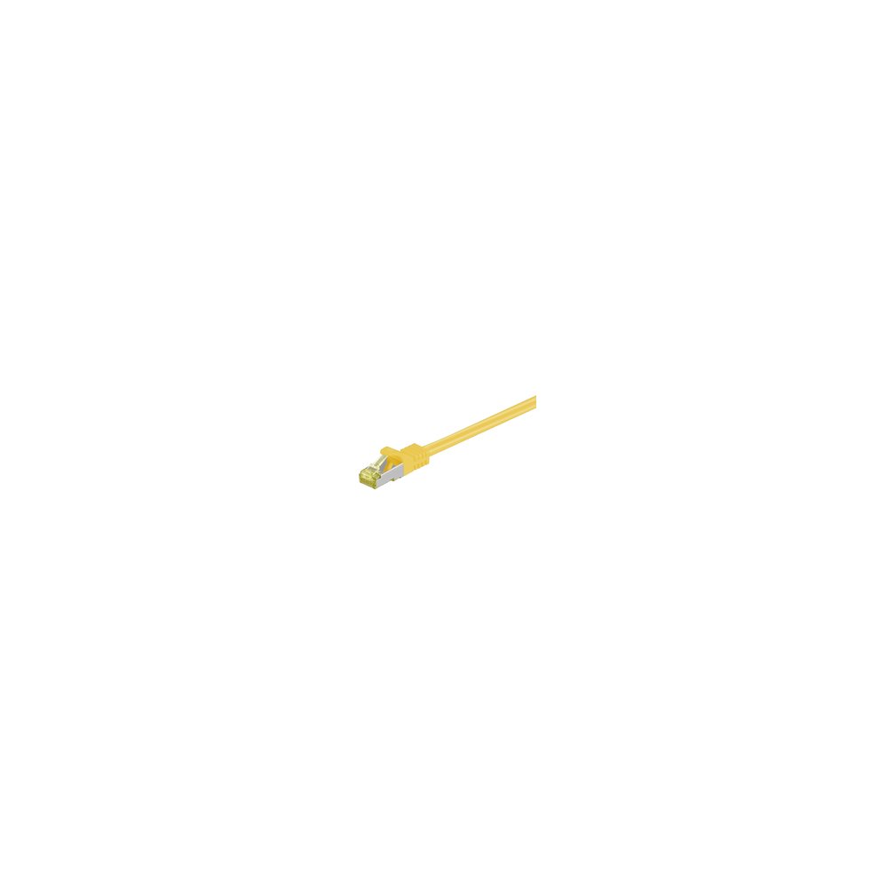 Yellow 2-meter Cat7 S/FTP networking cable by Microconnect, featuring a sturdy design for enhanced data transmission and connectivity.