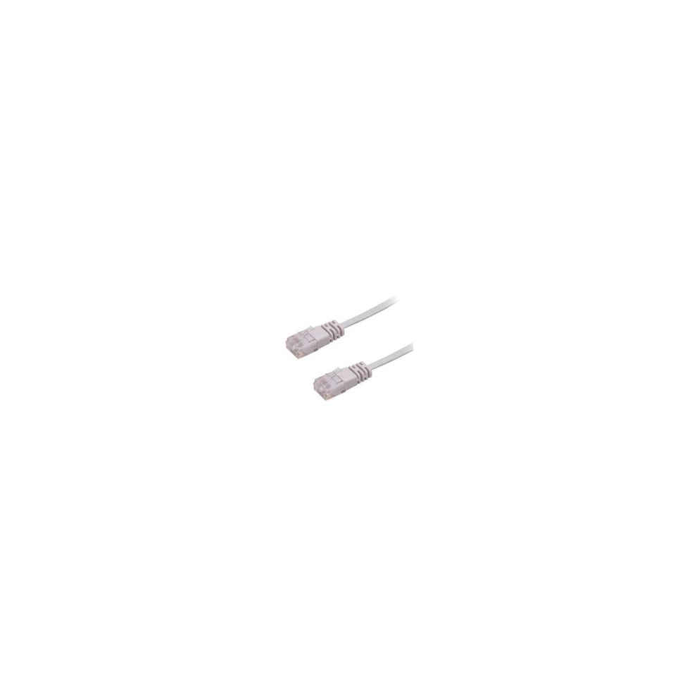 Grey flat networking cable, 7 meters long, Cat6 U/UTP, featuring clear plastic connectors on both ends, designed for reliable data transmission.