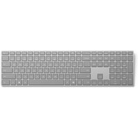 Gray Microsoft Surface keyboard, 2nd Edition, Bluetooth, QWERTZ layout, slim design with numeric keypad.