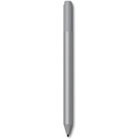 Platinum Microsoft Surface Pen stylus, sleek cylindrical design, silver finish, fine tip for precision writing.