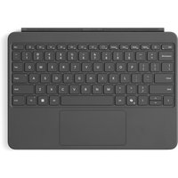 Black Microsoft Surface Pro 12-inch QWERTY keyboard with touchpad and compact design.