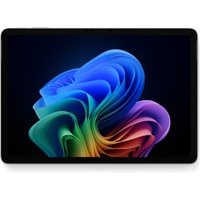 Microsoft Surface Pro tablet, 12-inch display, black bezel, vibrant abstract screen design.