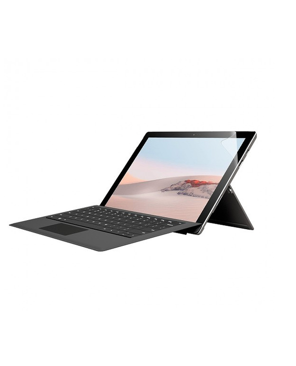 Clear screen protector for Microsoft tablet, featuring a smooth surface and precise cutouts for optimal fit and functionality, enhancing display clarity and touch sensitivity.