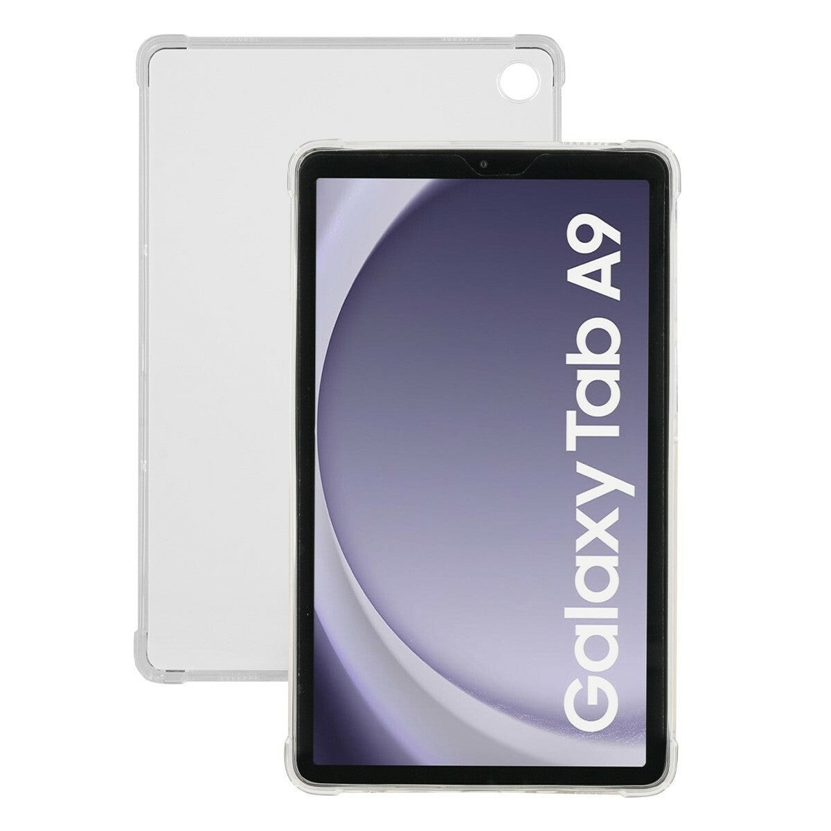 Transparent tablet case for 22.1 cm (8.7") devices, featuring a slim design and precise cutouts for buttons and ports, ideal for the Galaxy Tab A9.