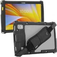 Black Mobilis PROTECH 8" tablet cover with rugged edges, hand strap, and precise cutouts for camera and ports.