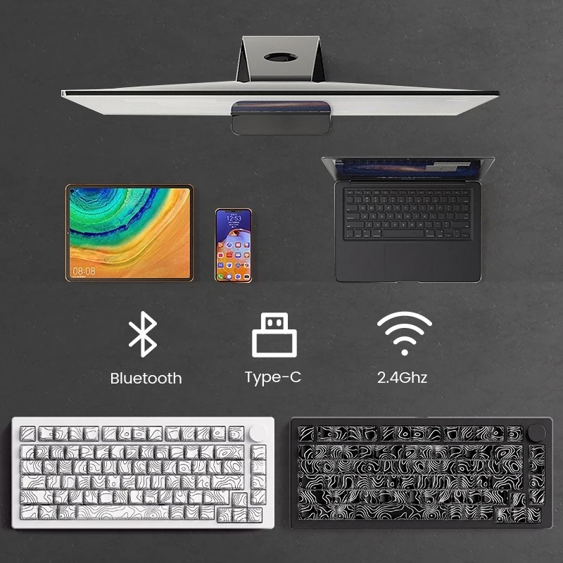 MonsGeek M1 V5- Black on White- Black & Silver - image 3