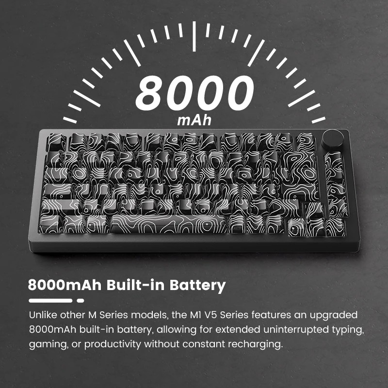 MonsGeek M1 V5- Black on White- Black & Silver - image 4