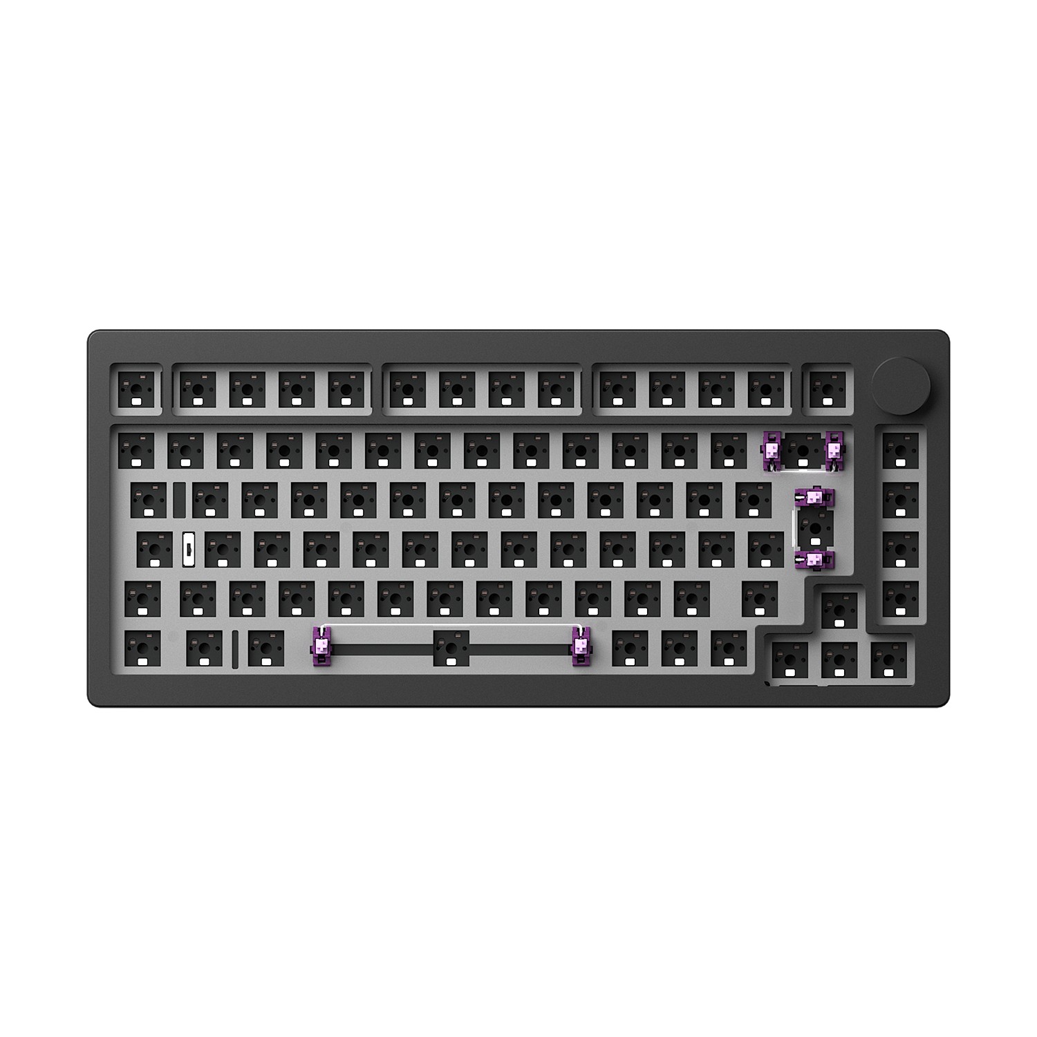 MonsGeek M1W V3 SP features a sleek black plastic keyboard layout with mechanical switches, including purple switches, and a compact design suitable for gaming and typing.