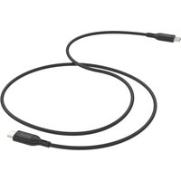 Black Mophie USB-C to USB-C charging cable, 2 meters long, with sleek connectors and durable design.