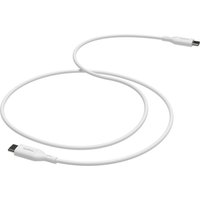 White Mophie USB-C to USB-C charging cable, 2 meters long, with sleek connectors and durable design.