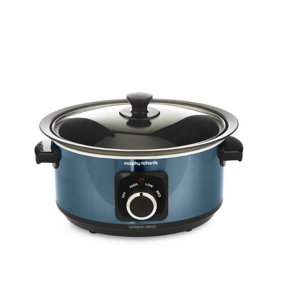 Morphy Richards Accents 460023 Blue Sear and Stew Slow Cooker 3.5L - image 2