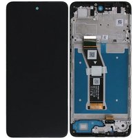 Motorola Moto G04s LCD screen with black front display and exposed internal components on the back.