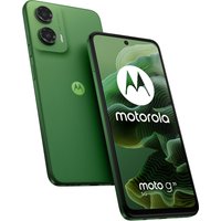 Green Motorola moto G35 5G smartphone with dual rear cameras, 6.72" display, Android 14, and USB Type-C port.