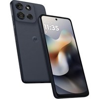 Black Motorola moto g56 5G smartphone, 6.72" display, dual rear cameras, punch-hole front camera, sleek design.