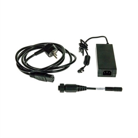 Black Motorola PS1450 mobile device charger with a power adapter, featuring a long cord, a three-prong plug, and a connector for mobile computers.