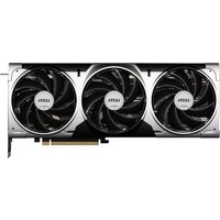 MSI GeForce RTX 5070 Ti graphics card, black with three cooling fans and silver accents, 16 GB GDDR7.