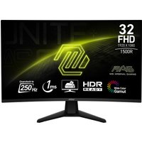 Curved MSI MAG 32C6X monitor, 31.5", 1920x1080, black, 250Hz, 1ms response, HDR ready, wide color gamut.