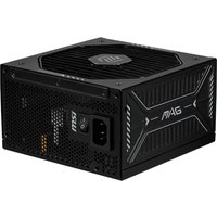 Black MSI MAG A1000GLS 1000W power supply unit with 24-pin ATX connector and vented casing design.