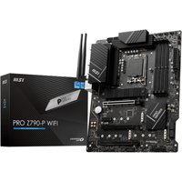 MSI PRO Z790-P WIFI motherboard with black heatsinks, LGA 1700 socket, ATX form factor, and dual antennas.