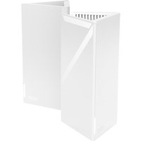 White MSI Roamii BE Lite Mesh System 2-pack, sleek vertical design, dual-band Wi-Fi 7 with 3 internal antennas.