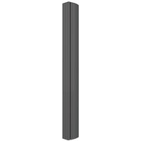 Black aluminum column, 150cm tall, with sleek vertical grooves, part of Multibrackets M Pro Series.