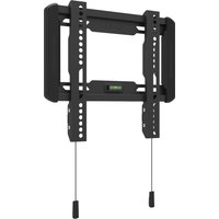 Black Multibrackets M Universal Wallmount with fixed brackets, vertical adjustment slots, and built-in level.