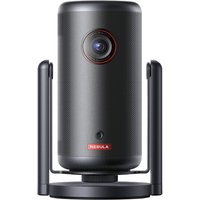 Black Nebula N2425212 projector, cylindrical design, 200 ANSI lumens, LED, 1080p resolution, by Anker.