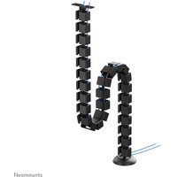 Black Neomounts cable spine with flexible segments, screw-mounted base, and universal design for cable management.