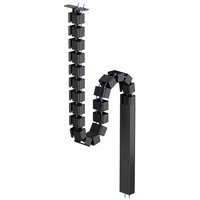 Black Neomounts cable spine with flexible segments and screw-mounted base for universal cable management.