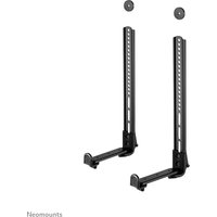 Black Neomounts AWL29-650BL1 videobar holder with adjustable arms, VESA mount, supports up to 15 kg, universal fit.