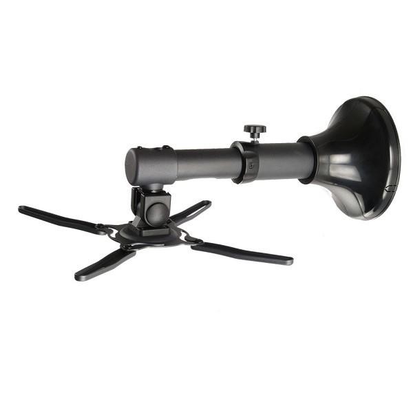 Neomounts BEAMER-W050BLACK is a black full-motion wall mount designed for projectors, featuring a sturdy metal arm and an adjustable base for optimal positioning.