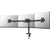 Black Neomounts DS60-600BL3 monitor arm for 10-27" screens, triple mount, adjustable, with 180° stop and clamp base.
