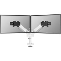 Neomounts DS65S-950WH2 dual monitor arm, white, gas spring, Topfix, multi-adjustable, 180° stop, fits 24-34" screens.