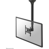 Black Neomounts ceiling monitor/TV mount for 10-40" screens, adjustable height, sleek design with sturdy bracket.