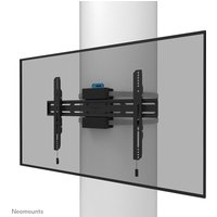 Black Neomounts TV pillar mount, fixed, lockable, fits 40-75" screens, adjustable diameter 25-100 cm, sleek design.