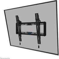 Black Neomounts WL35-550BL14 TV mount for 40-75" screens, tiltable design, easy install with adjustable brackets.