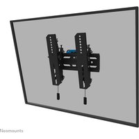 Black Neomounts tiltable TV wall mount for 24-65" screens, lockable design with fast installation features.