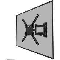 Black Neomounts TV wall mount with full motion arms for 40-55" screens, featuring easy installation bracket.