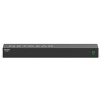 Black NETGEAR PR60X wired router with 2.5 Gigabit Ethernet ports and LED indicators on the front panel.