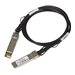 Black stacking cable, 3.3 ft long, featuring SFP+ connectors on both ends, designed for NETGEAR switches like GSM7228 and M4300, with metal housing and labeling on connectors.