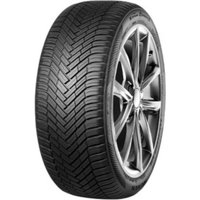 Nexen N blue 4 Season 2 tire, 215/40 ZR18, black tread with V-shaped grooves, mounted on a silver alloy wheel.