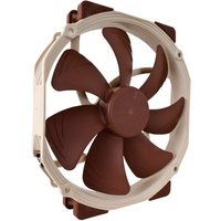 Noctua NF-A15 PWM computer fan, 14 cm, beige frame, brown blades, anti-vibration pads.