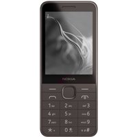 Black Nokia 235 phone, 2.8" screen, keypad, 2MP camera, 4G VoLTE, compact design.