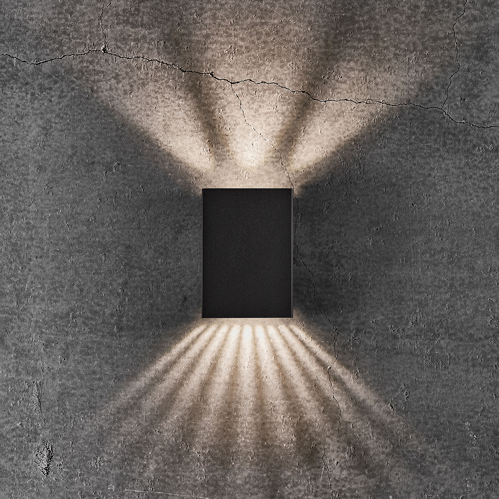 Nordlux Fold LED outdoor wall light, 10 x 15 cm, black - image 2