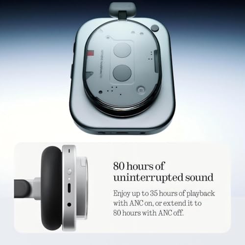 Nothing Headphone (1) Headset Wired &amp; Wireless Head-band Calls/Music USB Type-C Bluetooth Black White - image 3