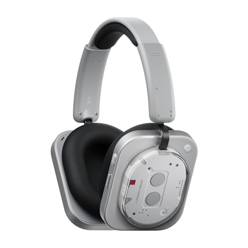 Wired and wireless black and white headphones with a sleek design, featuring a cushioned ear cup, USB Type-C port, and visible buttons on the side.