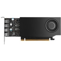 Black Nvidia RTX A400 graphics card with circular fan, PCIe connector, and exposed circuitry on one side.