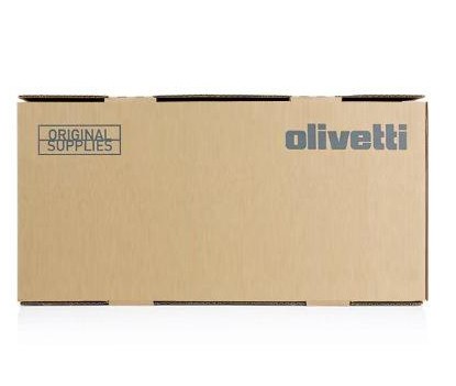 Brown cardboard box with "olivetti" printed in gray and "ORIGINAL SUPPLIES" label, containing a toner kit for Olivetti D-Copia 4023 MF, capable of printing 7.2K pages.