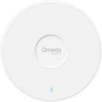 White Omada EAP787 wireless access point, circular design, with central logo and blue LED indicator.